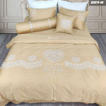 Bộ Chăn Ga Gối Cotton Thêu CCT11