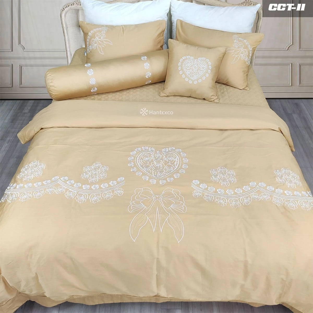Bộ Chăn Ga Gối Cotton Thêu CCT11 Bộ Chăn Ga Gối Cotton Thêu CCT11