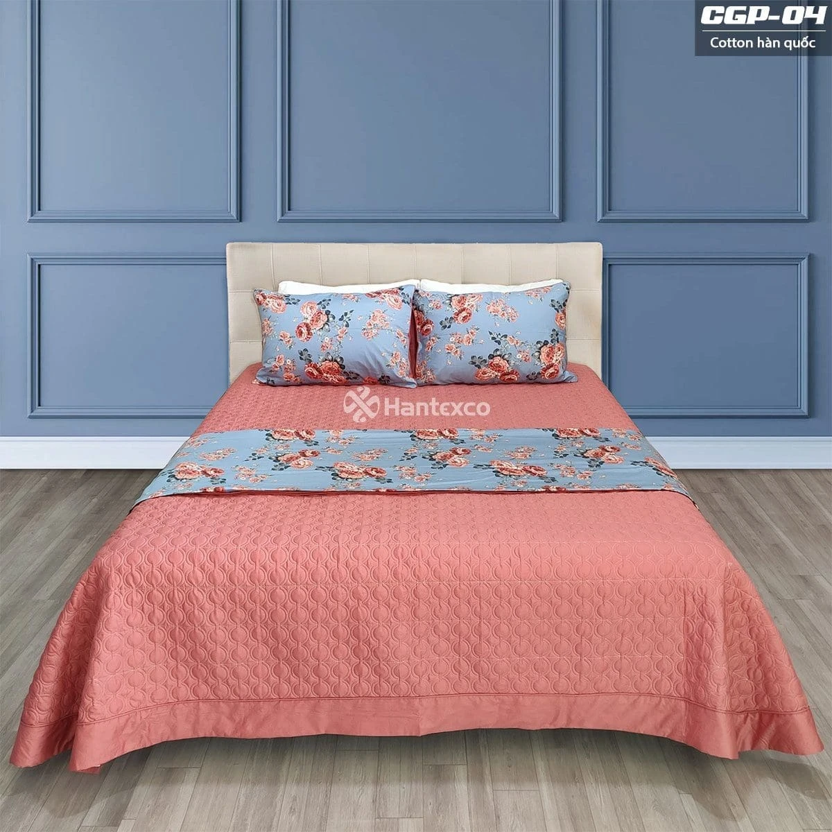 bộ-chăn-ga-phủ-cgp04 Bộ Drap Hantexco Ga Phủ CGP04 - Ảnh 1